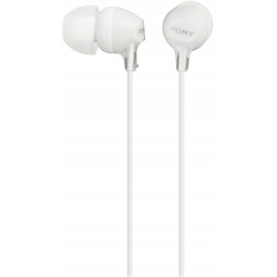Outlet Sony MDR-EX15AP Lekkie słuchawki douszne przewodowe białe OPIS