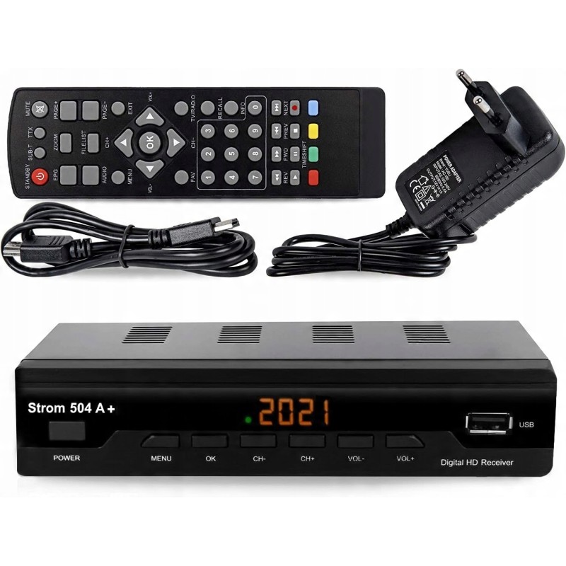 Outlet Tuner cyfrowy DVB-T2 Strom 504 A+ FULL HD + KABEL HDMI USB Outlet Tuner cyfrowy DVB-T2 Strom 504 A+ FULL HD + KABEL HDMI USB