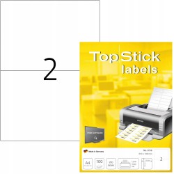 TopStick Samoprzylepne etykiety wielofunkcyjne 2 etykiety na arkusz A4 OPIS