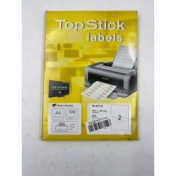 TopStick Samoprzylepne etykiety wielofunkcyjne 2 etykiety na arkusz A4 OPIS