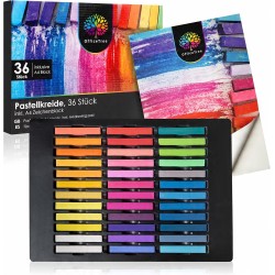 Outlet Zestaw kredy pastelowej - 36 sztuk kredy malarskiej do papieru OPIS