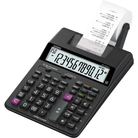 Outlet Kalkulator z drukarką Casio HR-150RCE 12- cyfrowy 165x 295 mm czarny