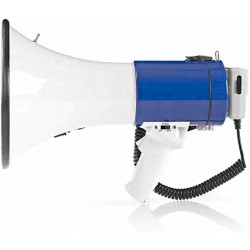 Outlet Głośnik megafon przenośny Nedis MEPH200WT biały 25W zasięg 1500mOPIS