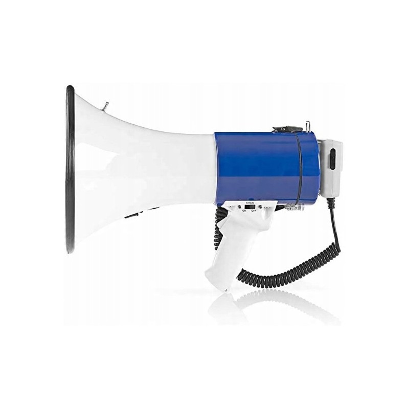 Outlet Głośnik megafon przenośny Nedis MEPH200WT biały 25W zasięg 1500mOPIS
