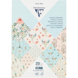 Clairefontaine 95274C Blok z 20 arkuszy z motywami na kartonie format A5
