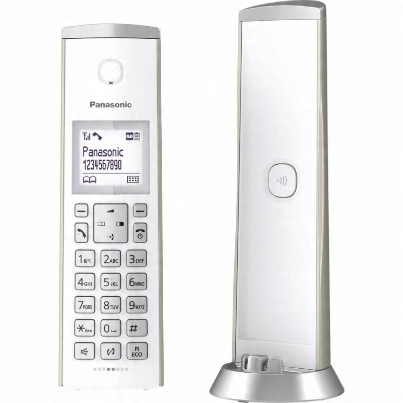 Outlet Telefon bezprzewodowy Panasonic KX-TGK220GN srebrny ekran LCD OPIS