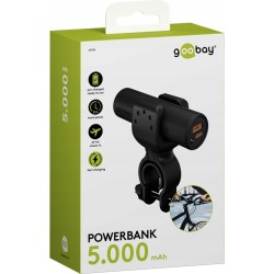USZKODZONY Powerbank Goobay 5000 mAh na rower czarny szybkie ładowanie OPIS