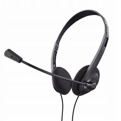 Outlet Słuchawki nauszne przewodowe Trust Primo Chat z mikrofonem kabel1,8m