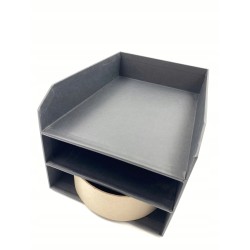 Outlet Bigso Box of Sweden Trey 3-poziomowa taca na listy czarna OPIS