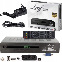 Outlet Tuner Leyf Leyf0301 DVB-S2 + kabel HDMI USB SCART (Euro) Full HD