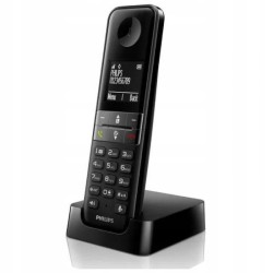 Outlet Telefon przewodowy Philips DECT D47 Solo D4701B/34 czarny