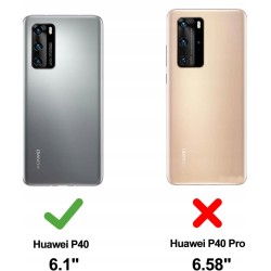 Bravoday Etui na telefon Huawei P40 z klapką przegródką i stojakiem czarne