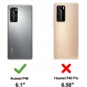 Bravoday Etui na telefon Huawei P40 z klapką przegródką i stojakiem czarne