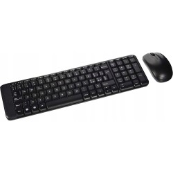 Outlet Zestaw bezprzewodowa klawiatura i mysz Logitech czarnaMK220 j.włoski
