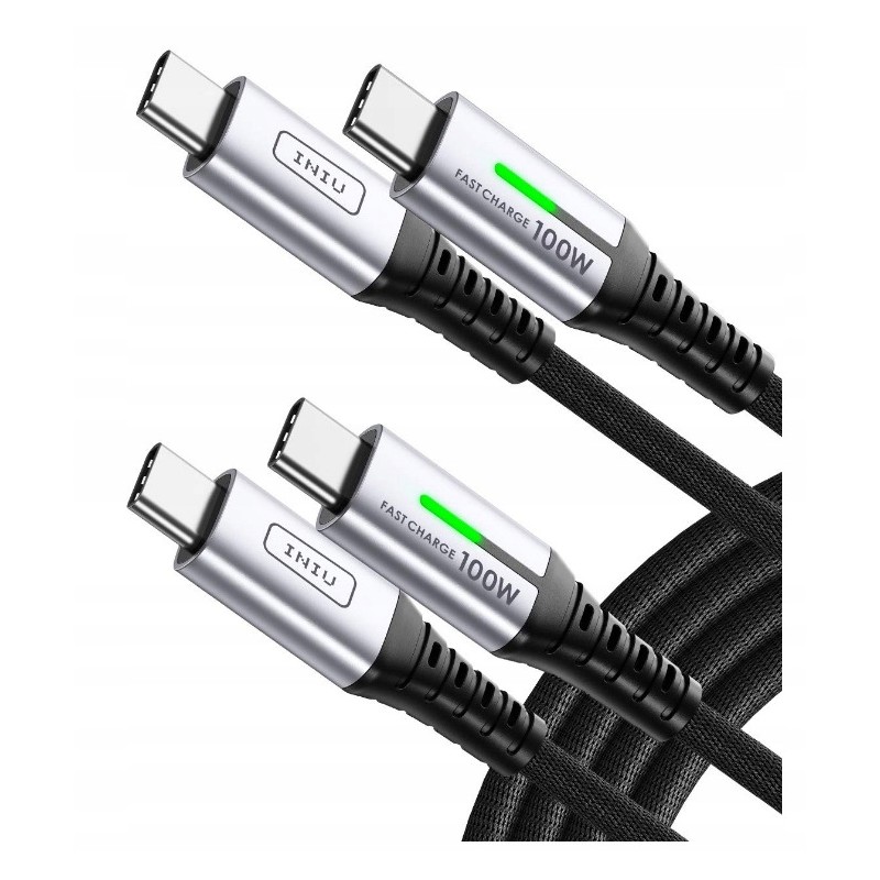 Outlet 2- Pak kabli USB typ C - USB typC INIU szybkie ładowanie FAST CHARGE