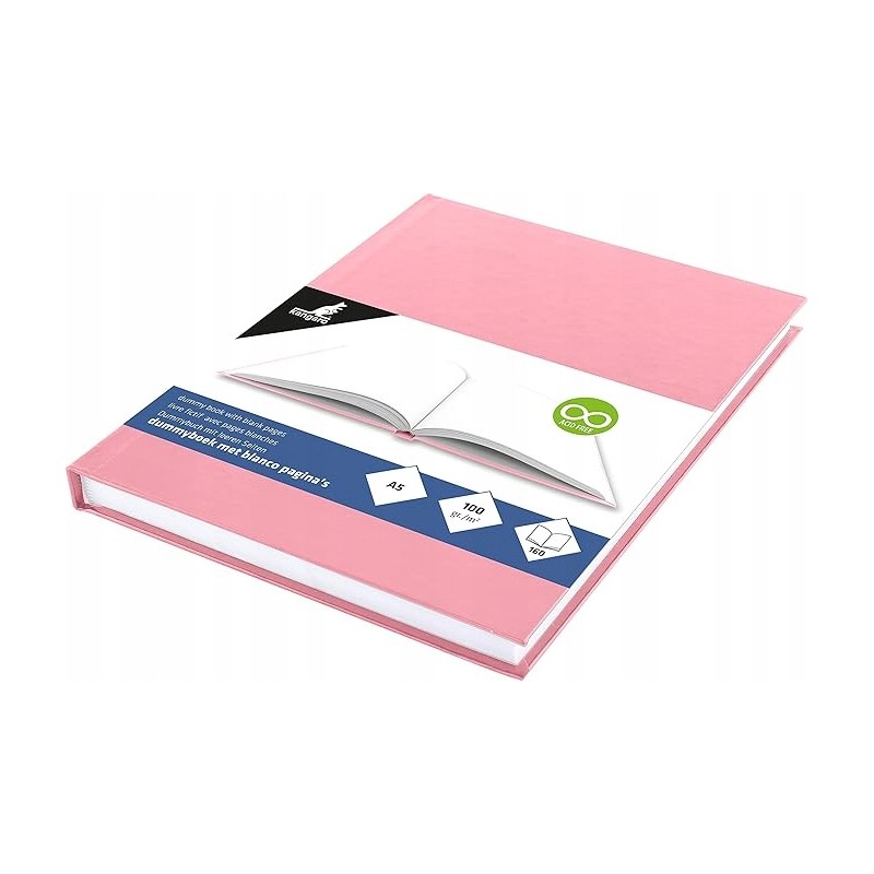 Outlet Szkicownik Kangaro różowy A5 80 arkuszy papier 100 g biały
