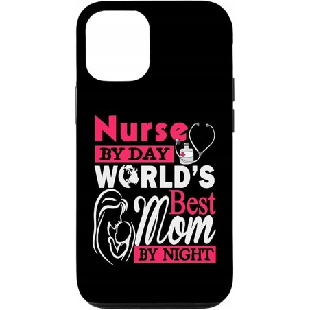 Etui do iPhone14Pro "Pielęgniarka w dzień Najlepsza mama na świecie w nocy"
