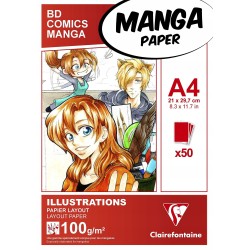 Outlet Blok do szkicowania Clairefontaine ilustracji mangii komiksów DIN A4