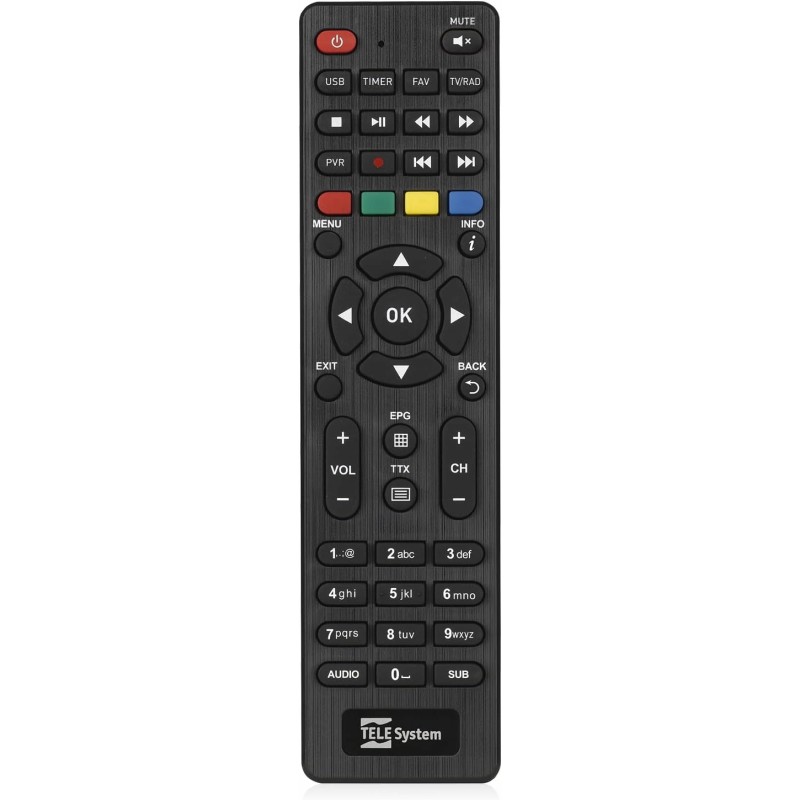 TELE System Pilot Oryginalny do Dekodera Cyfrowego TS6822 T2HEVC Twin OPIS TELE System Pilot Oryginalny do Dekodera Cyfrowego TS6822 T2HEVC Twin OPIS