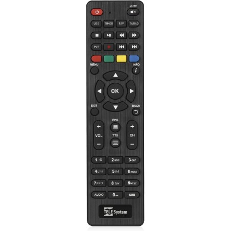 TELE System Pilot Oryginalny do Dekodera Cyfrowego TS6822 T2HEVC Twin OPIS