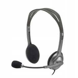 Przewodowe Słuchawki Logitech H110 Gray mini jack 20Hz - 20KHz Z Mikrofonem