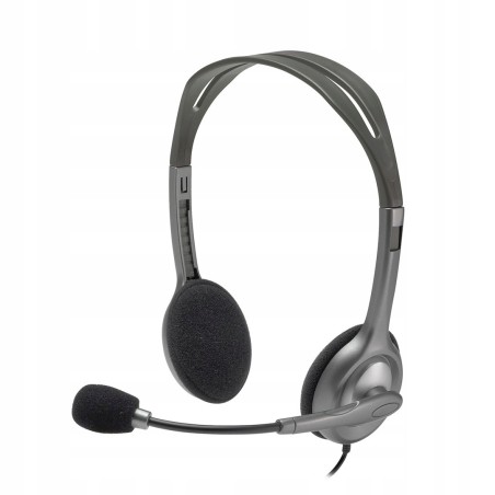 Przewodowe Słuchawki Logitech H110 Gray mini jack 20Hz - 20KHz Z Mikrofonem