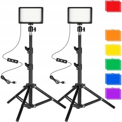2X LAMPA DO FOTOGRAFII I WIDEO CI-FOTTO ŚCIEMNIALNA 5600K USB LED OPIS