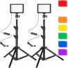 2X LAMPA DO FOTOGRAFII I WIDEO CI-FOTTO ŚCIEMNIALNA 5600K USB LED OPIS