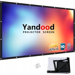 EKRAN PROJEKCYJNY YANDOOD 120 CALI 16:9 HD PRZENOŚNY SKŁADANY 2STRONNY OPIS