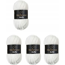 Outlet wollbiene Softy 4 x 100 g Wełna szenilowa do robienia na drutach