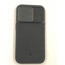 Outlet Plecki Spigen do Apple iPhone 15 Pro czarny materiał TPU i PC