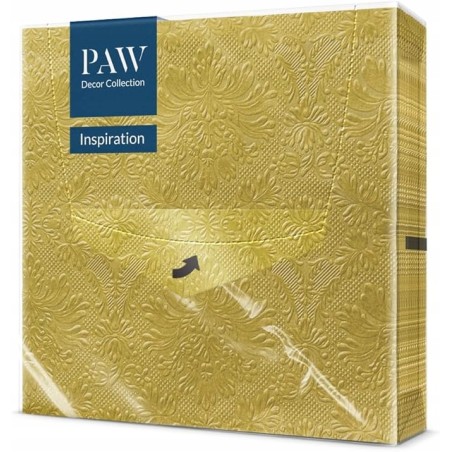 OUTLET KOMPLET 20 SERWETEK SERWETKI ZŁOTO ZŁOTE KWADRAT 33 cm x 33 cm