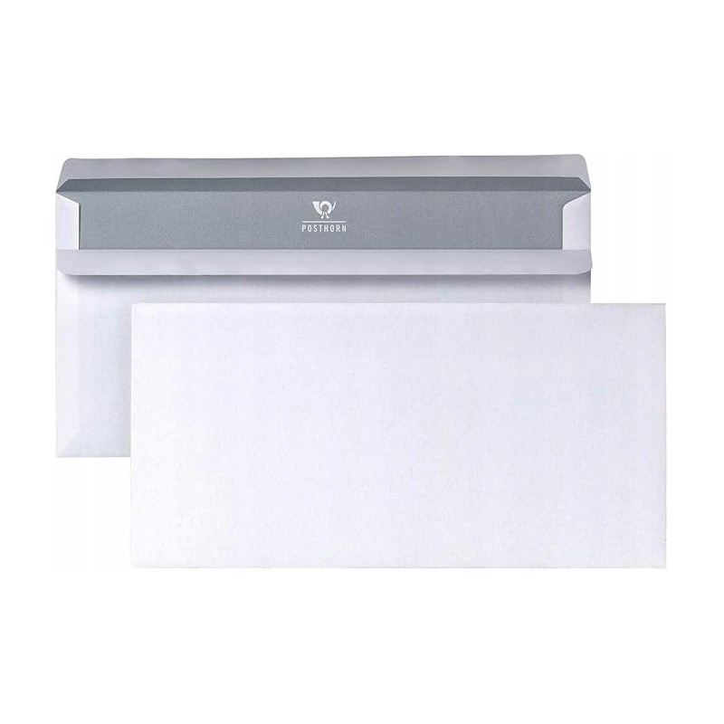 Outlet Koperty białe bez okienka Posthorn 1220617 100 Sztuk 110 x 220 mm