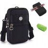Outlet Torba na telefon komórkowy z paskiem na ramię 21 x 12 x 5 cm czarna