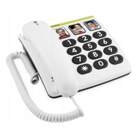 Outlet Telefon stacjonarny Doro PhoneEasy 331i PH biały duże klawisze OPIS