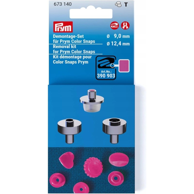 Outlet Prym 673140 zestaw do demontażu średnica 9 i 12,4 mm metalowe Outlet Prym 673140 zestaw do demontażu średnica 9 i 12,4 mm metalowe