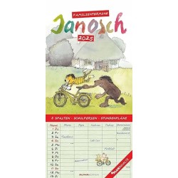 Planer Rodzinny Janosch 2025 22 x 45 cm kalendarz z 5 kolumnami OPIS