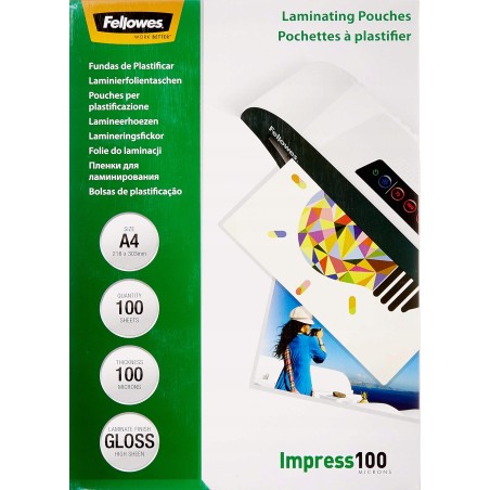 Outlet Folia do laminacji błyszcząca rozmiar A4 Fellowes grubość 100 micron