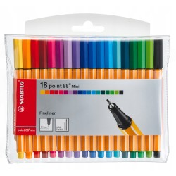 Outlet Cienkopisy Stabilo Point 88 MINI zestaw 15 kolorów w etui OPIS