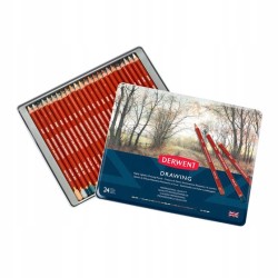 Outlet Derwent 24 Kredki do Rysowania Metalowe Pudełko (0700672) OPIS