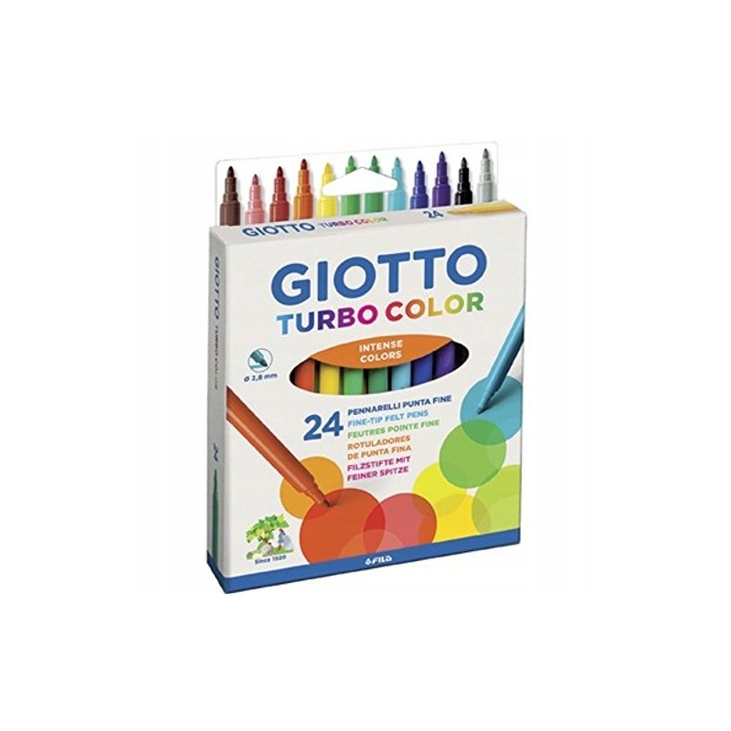 Outlet Pisaki wielokolorowe GIOTTO 0719 00 Turbo Color 12 sztuk
