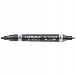 STAEDTLER 348 9 BKD Lumocolor duo marker permanentny F końcówki 0,6mm 1,5mm