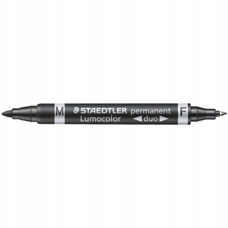 STAEDTLER 348 9 BKD Lumocolor duo marker permanentny F końcówki 0,6mm 1,5mm