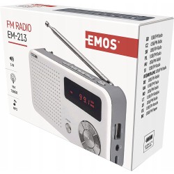 Outlet Radio sieciowo-bateryjne FM Emos EM-213 wyświetlacz LED kompatkowe