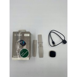 USZKODZONY Smartwatch Fitbit Sense Advanced monitorowanie serca beżowy OPIS