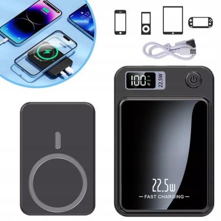 10000MAH BEZPRZEWODOWY POWERBANK DO TELEFON KOMÓRKOWY POWERBANK MAGNETYCZNY