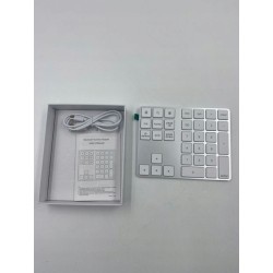 Yeemie Klawiatura numeryczna Bluetooth bezprzewodowa z 34 klawiszami biała