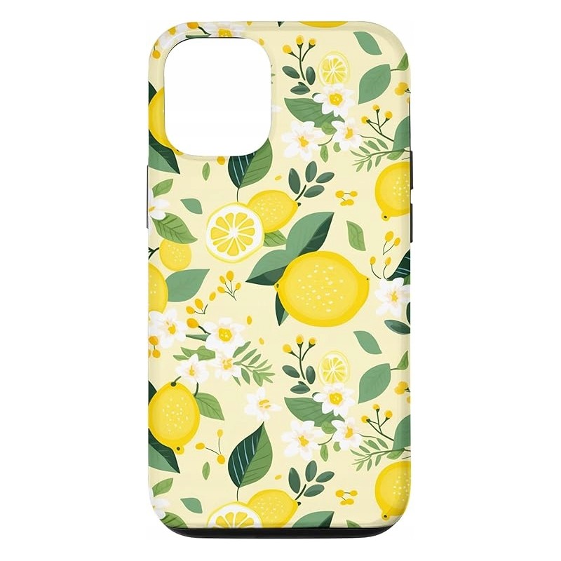 Outlet Kolorowe etui na telefon iPhone'a 15 Pro cytrynowożółty letni wzór