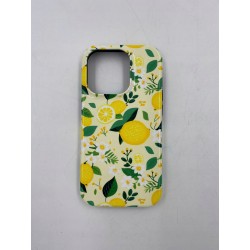 Outlet Kolorowe etui na telefon iPhone'a 15 Pro cytrynowożółty letni wzór