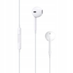 USZKODZONE Słuchawki douszne Apple EarPods Lightning A1748 białe OPIS